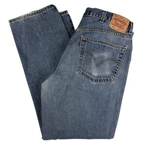 LEVI'S‎ 550 Relaxed Fit Jeans Men's 40x34 Medium Wash Denim Worn in Distressed